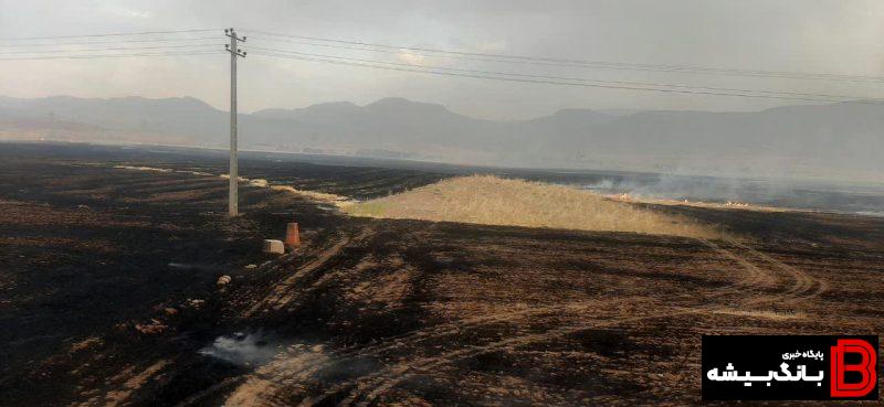 مهار آتش سوزی مزارع کشاورزی روستای ناصروند خرم آباد